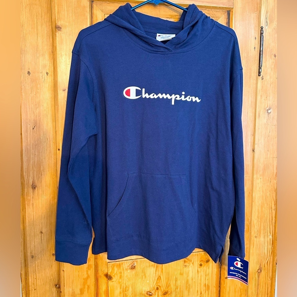 Champion Hoodie NWT Navy Blue Sporty Athletic Size Medium